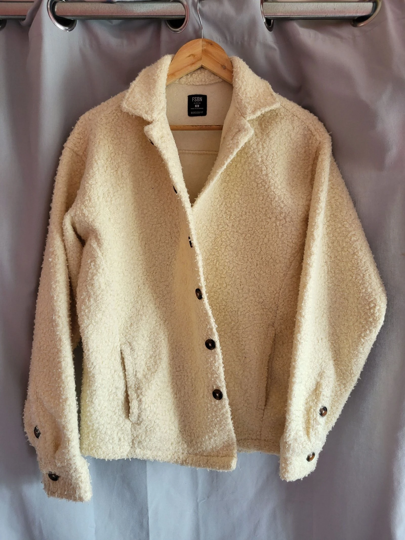 Manteau effet moutonné 